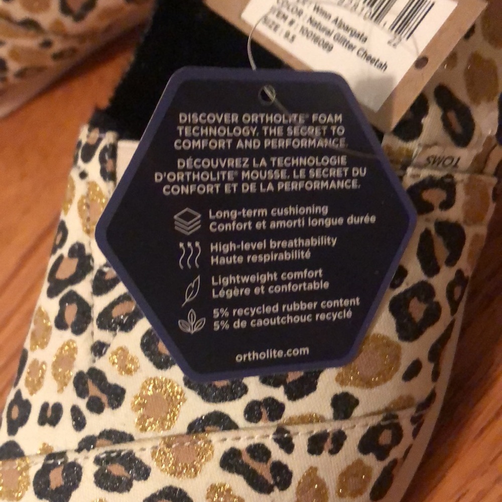 NWT Toms 9.5 cheetah shoes - Picture 3 of 4